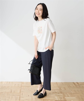DECOY 【ひやさらコットン】フラワープリントTシャツ【綿100％・接触冷感・UVカット】_subthumb_12
