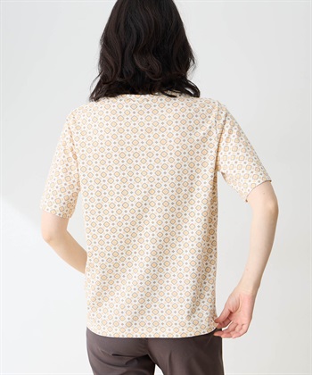 DECOY 【ひやさらコットン】小紋柄プリントTシャツ【綿100％・接触冷感・UVカット】_subthumb_4