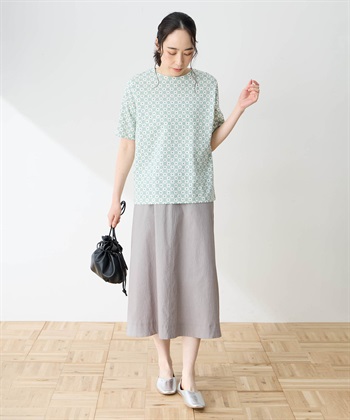 DECOY 【ひやさらコットン】小紋柄プリントTシャツ【綿100％・接触冷感・UVカット】_subthumb_7
