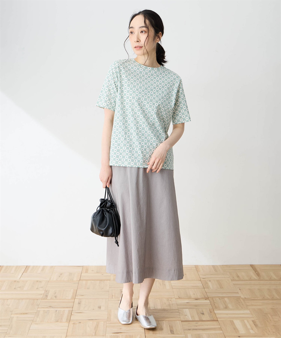 DECOY 【ひやさらコットン】小紋柄プリントTシャツ【綿100％・接触冷感・UVカット】_sub_8