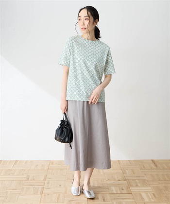 DECOY 【ひやさらコットン】小紋柄プリントTシャツ【綿100％・接触冷感・UVカット】_subthumb_8