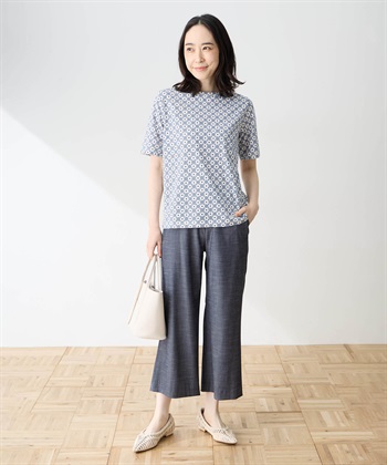 DECOY 【ひやさらコットン】小紋柄プリントTシャツ【綿100％・接触冷感・UVカット】_subthumb_9