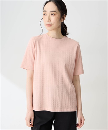 DECOY 【ひやさらコットン】ジャガードチュニックTシャツ【綿100％・接触冷感・UVカット】_subthumb_3