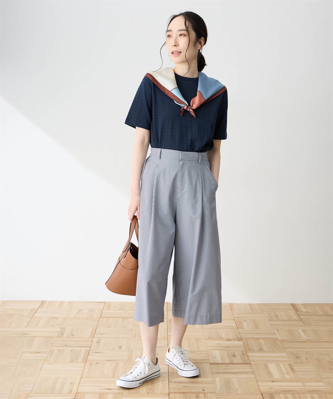 DECOY 【ひやさらコットン】ジャガードチュニックTシャツ【綿100％・接触冷感・UVカット】_sub_6