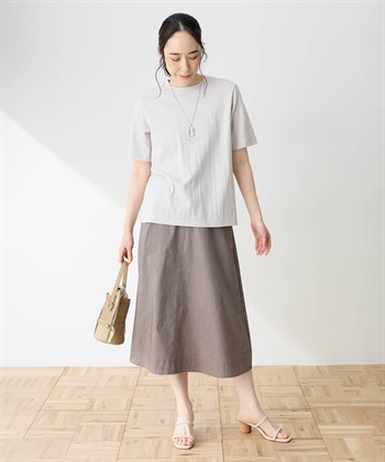 DECOY 【ひやさらコットン】ジャガードチュニックTシャツ【綿100％・接触冷感・UVカット】_subthumb_10