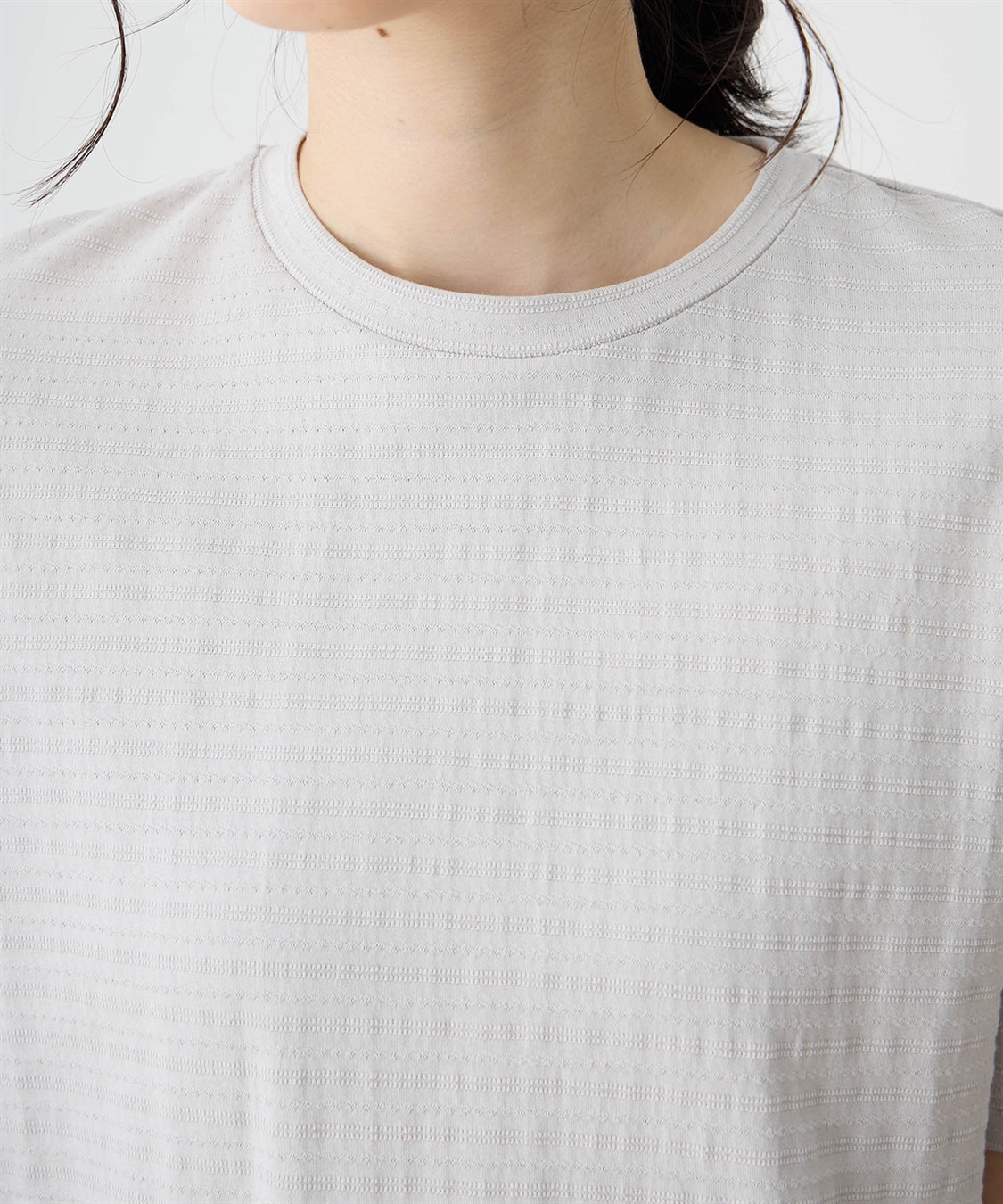 DECOY 【ひやさらコットン】ジャガードチュニックTシャツ【綿100％・接触冷感・UVカット】_sub_11