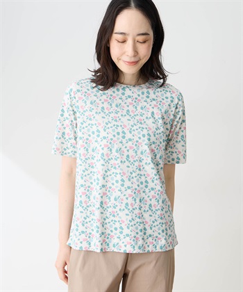 DECOY 【ひやさらコットン in Blooomコラボ】総柄プリントTシャツ【綿100％・接触冷感・UVカット】_subthumb_2