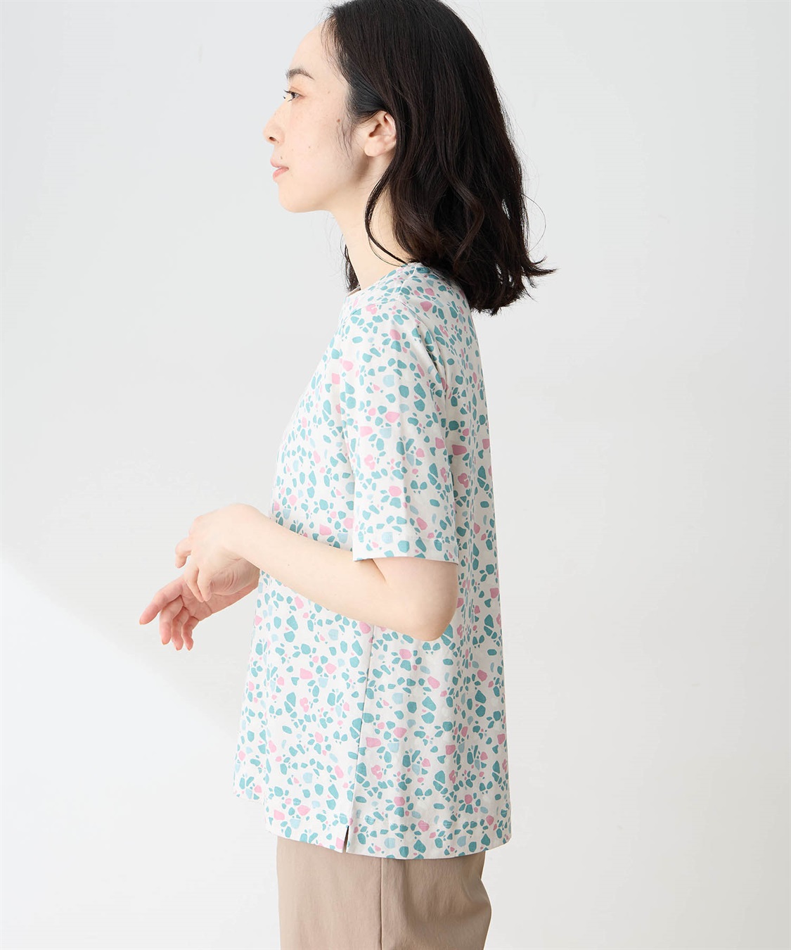 DECOY 【ひやさらコットン in Blooomコラボ】総柄プリントTシャツ【綿100％・接触冷感・UVカット】_sub_3