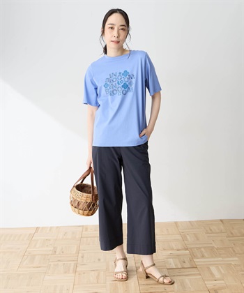 DECOY 【ひやさらコットン in Blooomコラボ】フラワーロゴプリントTシャツ【綿100％・接触冷感・UVカット】_subthumb_8