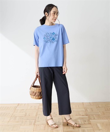 DECOY 【ひやさらコットン in Blooomコラボ】フラワーロゴプリントTシャツ【綿100％・接触冷感・UVカット】_subthumb_9