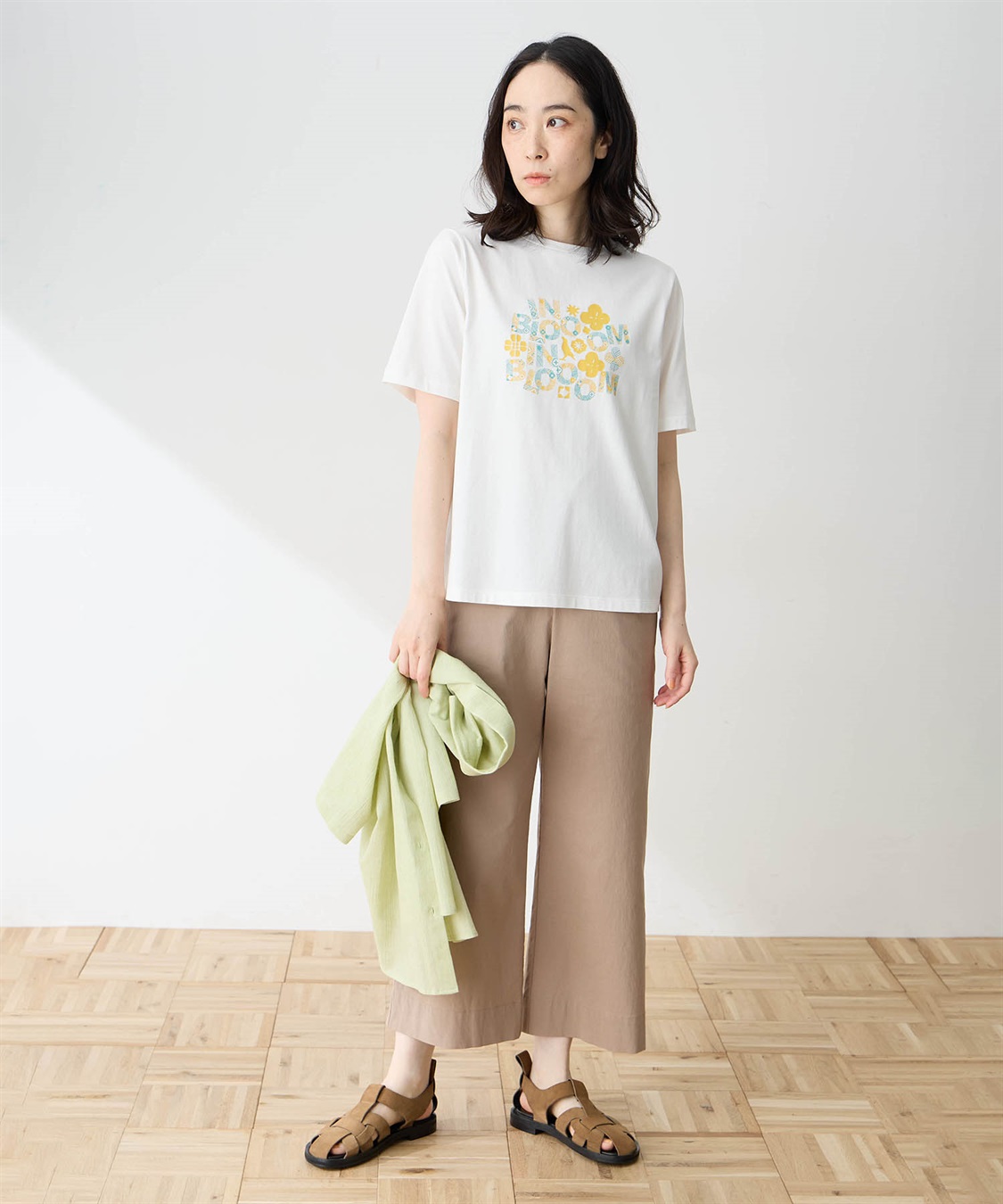 DECOY 【ひやさらコットン in Blooomコラボ】フラワーロゴプリントTシャツ【綿100％・接触冷感・UVカット】_sub_11