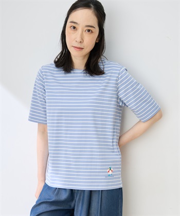 DECOY 【ひやさらコットン トムさんコラボ】コイくんプリントボーダーTシャツ【綿100％・接触冷感・UVカット】_subthumb_6