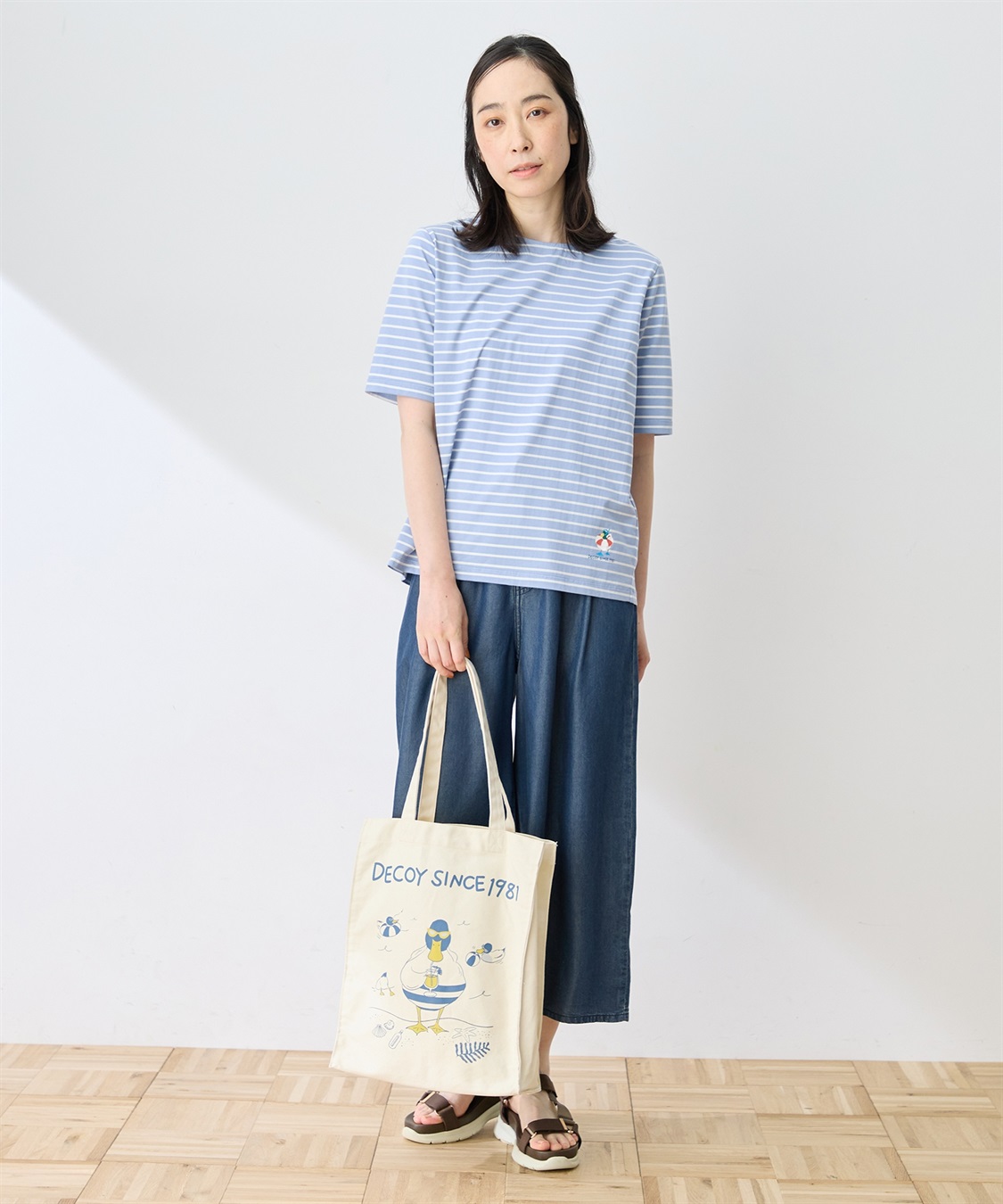 DECOY 【ひやさらコットン トムさんコラボ】コイくんプリントボーダーTシャツ【綿100％・接触冷感・UVカット】_sub_7