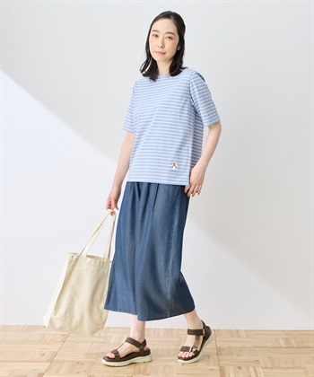 DECOY 【ひやさらコットン トムさんコラボ】コイくんプリントボーダーTシャツ【綿100％・接触冷感・UVカット】_subthumb_8