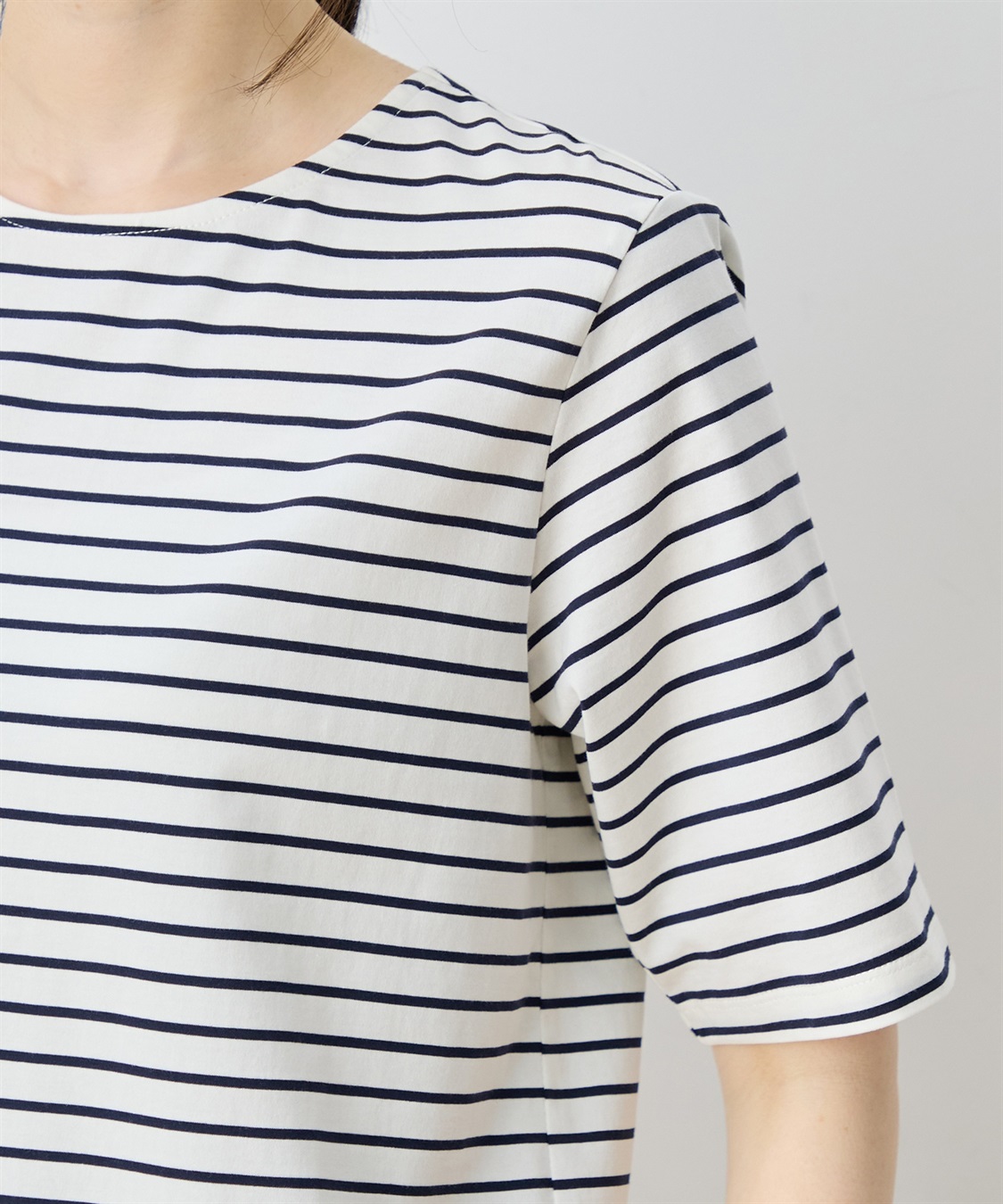 DECOY 【ひやさらコットン トムさんコラボ】コイくんプリントボーダーTシャツ【綿100％・接触冷感・UVカット】_sub_15