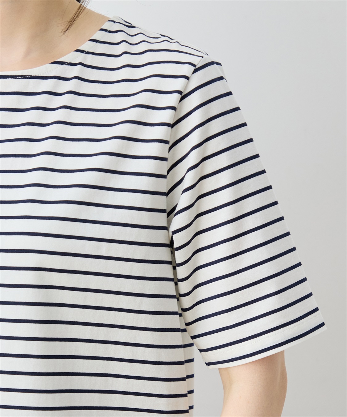 DECOY 【ひやさらコットン トムさんコラボ】コイくんプリントボーダーTシャツ【綿100％・接触冷感・UVカット】_sub_16