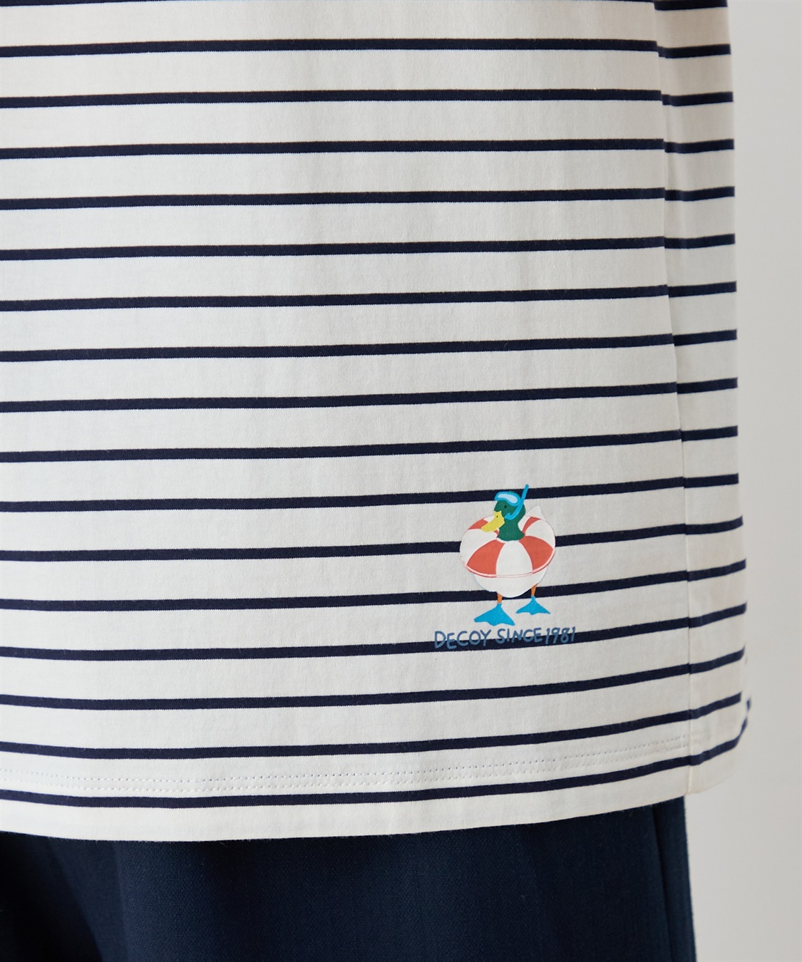 DECOY 【ひやさらコットン トムさんコラボ】コイくんプリントボーダーTシャツ【綿100％・接触冷感・UVカット】_sub_17