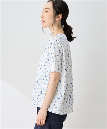 DECOY 【ひやさらコットン トムさんコラボ】コイくん総柄プリントTシャツ【綿100％・接触冷感・UVカット】_subthumb_1