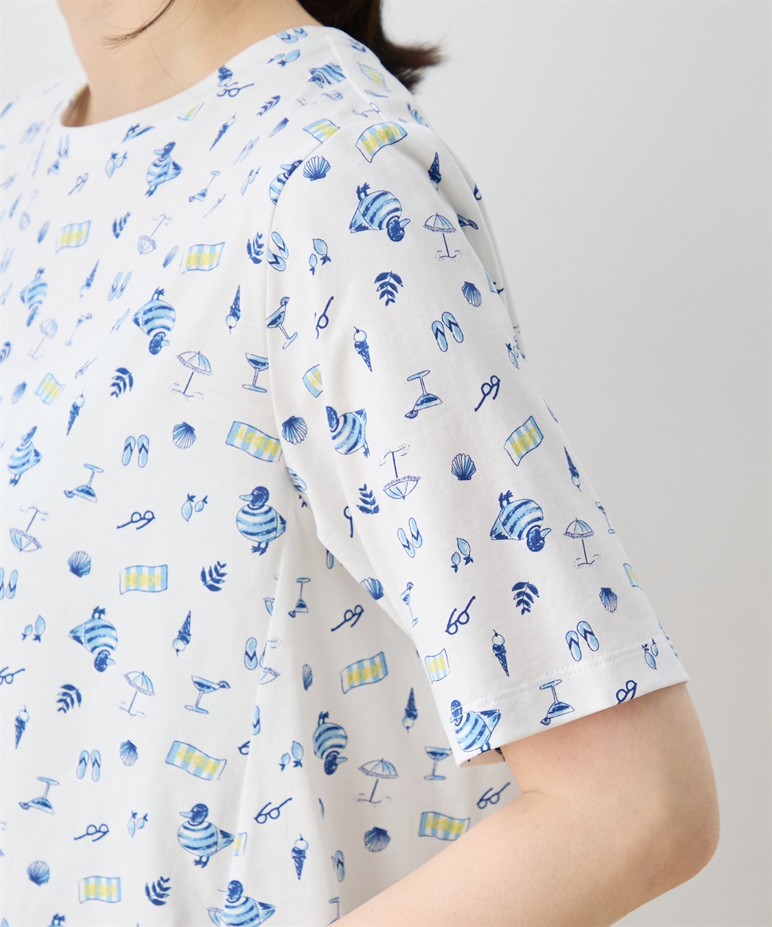 DECOY 【ひやさらコットン トムさんコラボ】コイくん総柄プリントTシャツ【綿100％・接触冷感・UVカット】_sub_9