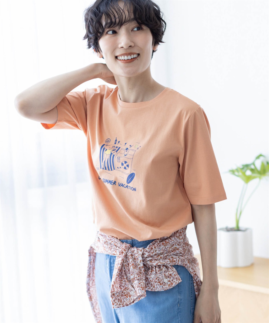 DECOY 【ひやさらコットン トムさんコラボ】コイくんプリントTシャツ【綿100％・接触冷感・UVカット】_sub_1