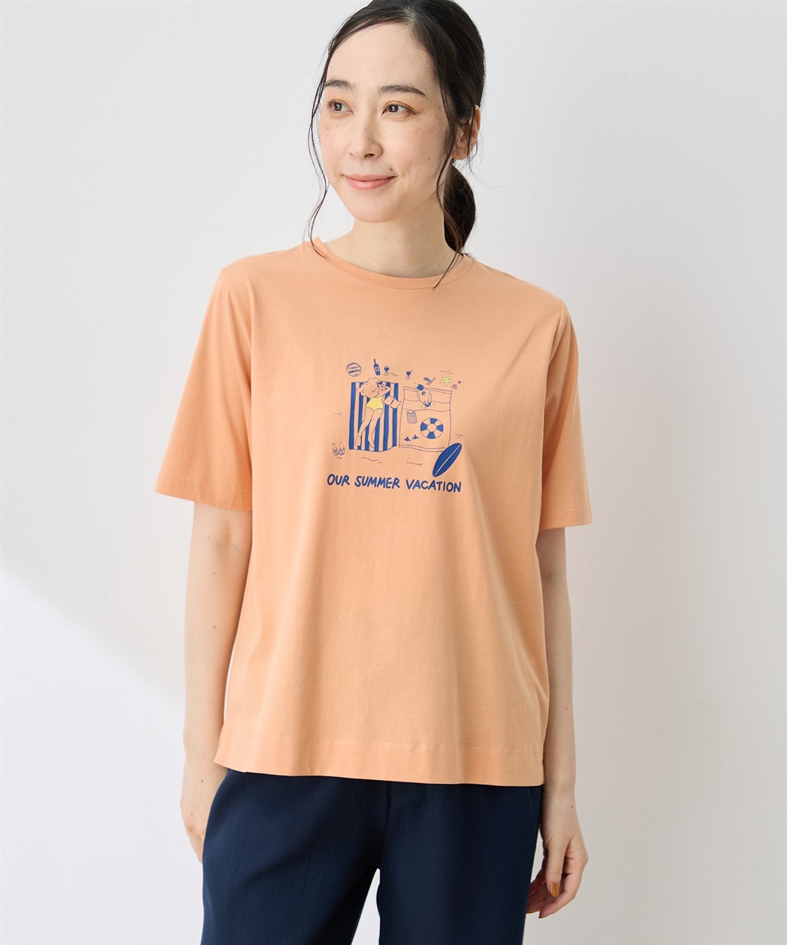 DECOY 【ひやさらコットン トムさんコラボ】コイくんプリントTシャツ【綿100％・接触冷感・UVカット】_sub_2