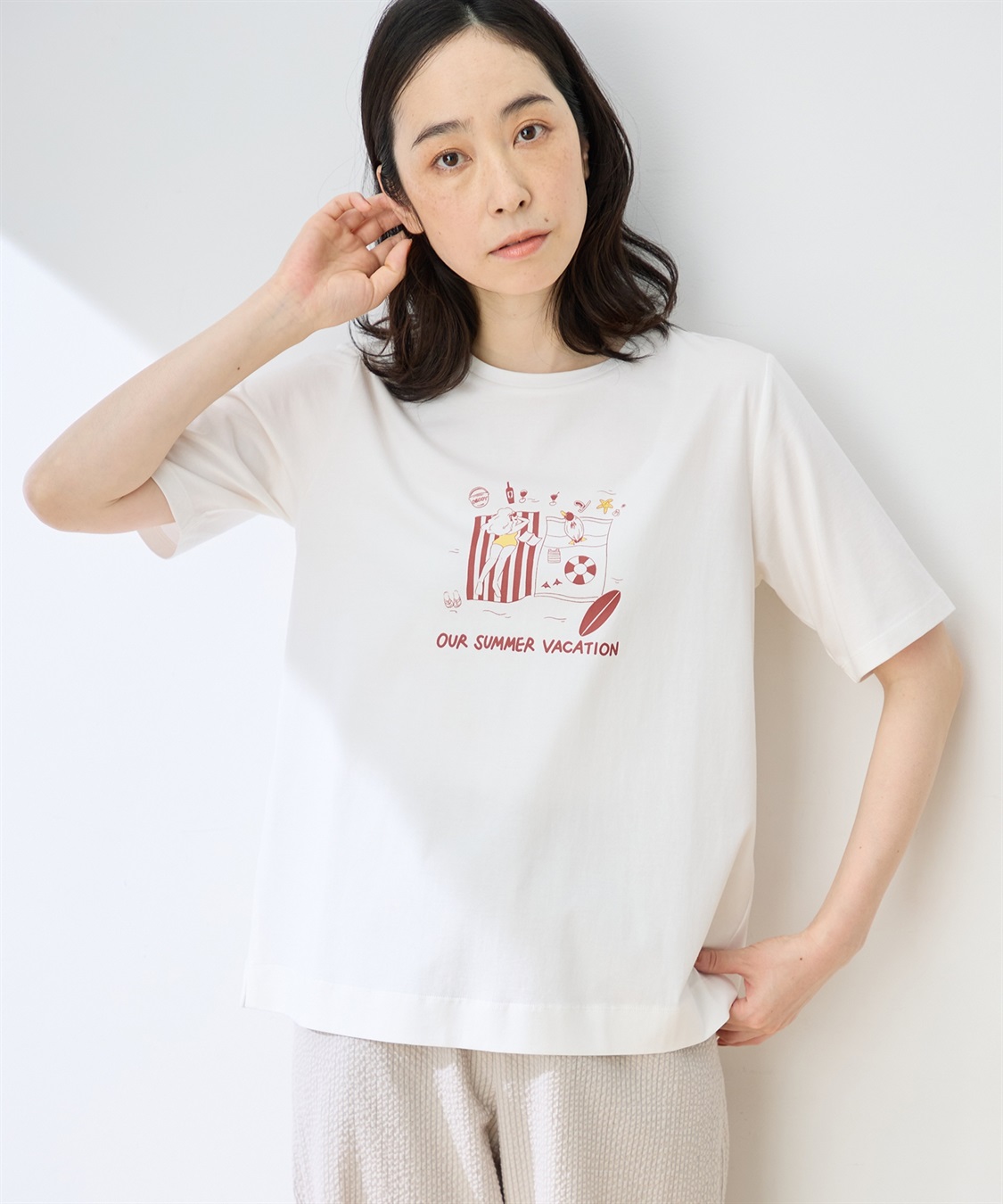 DECOY 【ひやさらコットン トムさんコラボ】コイくんプリントTシャツ【綿100％・接触冷感・UVカット】_sub_6