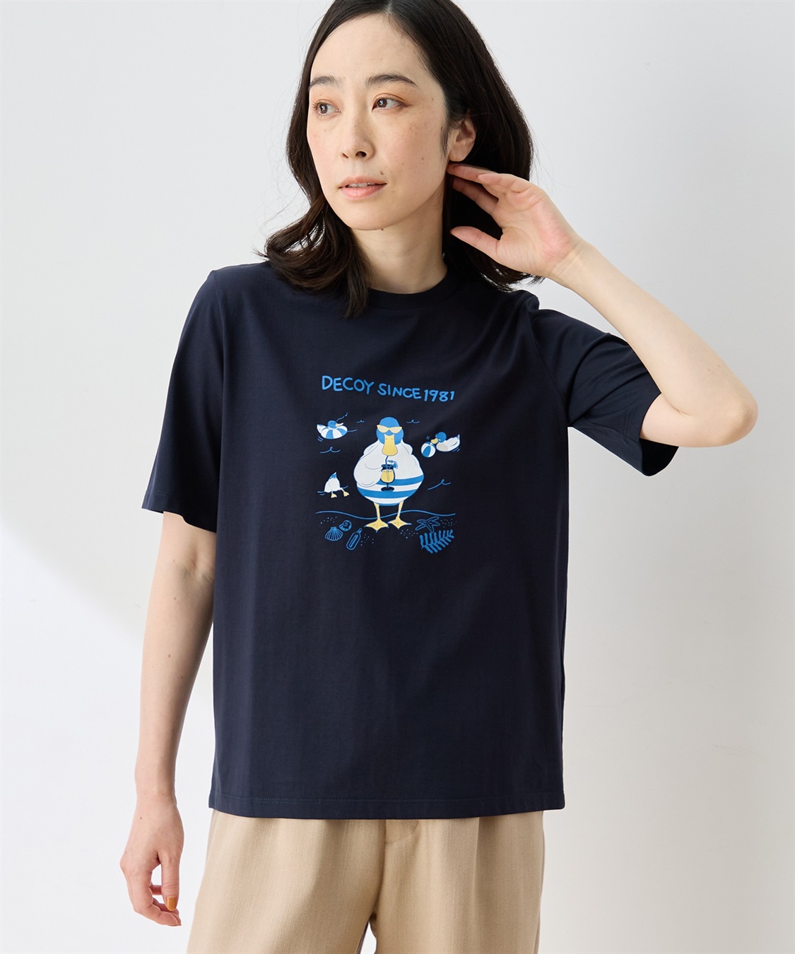 DECOY 【ひやさらコットン トムさんコラボ】コイくんプリントTシャツ【綿100％・接触冷感・UVカット】_sub_4