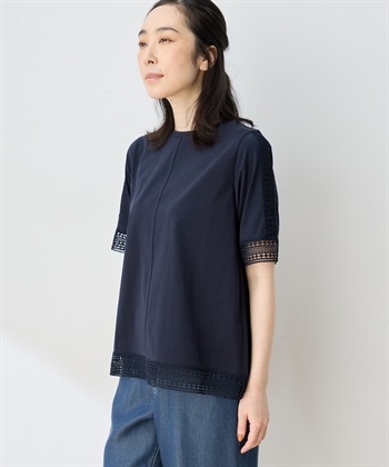 DECOY 【ひやさらコットン】レースドッキングTシャツ【綿100％・接触冷感・UVカット】_subthumb_9
