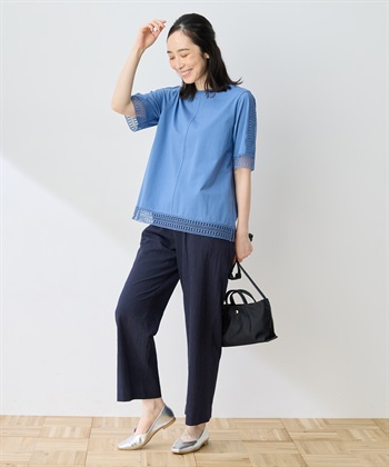 DECOY 【ひやさらコットン】レースドッキングTシャツ【綿100％・接触冷感・UVカット】_subthumb_13