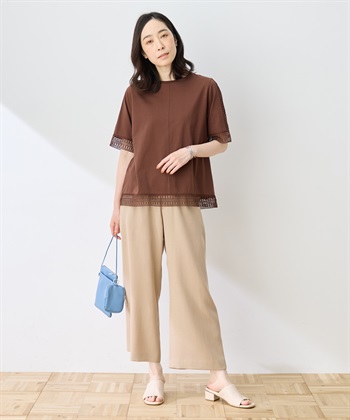 DECOY 【ひやさらコットン】レースドッキングTシャツ【綿100％・接触冷感・UVカット】_subthumb_14
