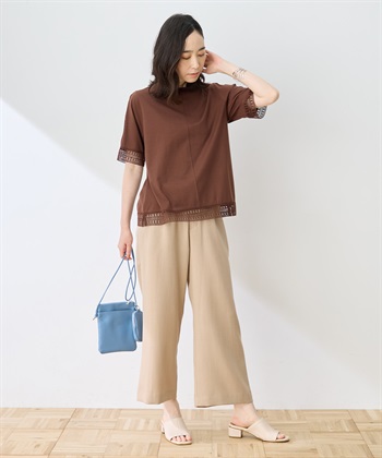 DECOY 【ひやさらコットン】レースドッキングTシャツ【綿100％・接触冷感・UVカット】_subthumb_15