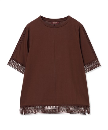 DECOY 【ひやさらコットン】レースドッキングTシャツ【綿100％・接触冷感・UVカット】_subthumb_20