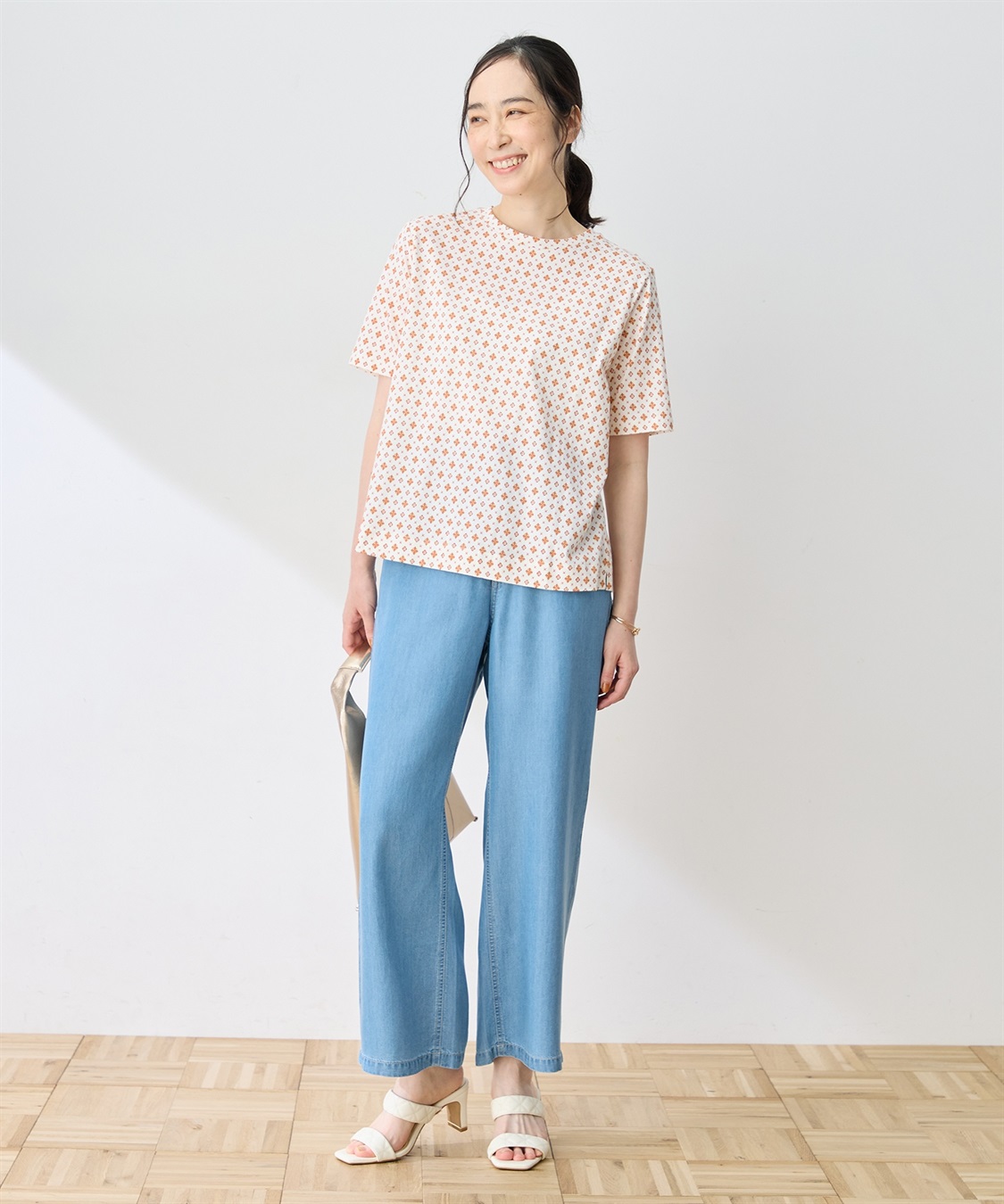 DECOY 【ひやさらコットン】総柄プリントTシャツ【綿100％・接触冷感・UVカット】_sub_9