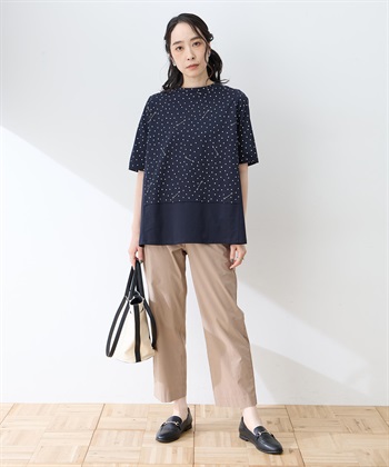 DECOY 【ひやさらコットン】ドットプリント5分袖Tシャツ【綿100％・接触冷感・UVカット】_subthumb_9