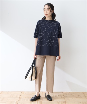 DECOY 【ひやさらコットン】ドットプリント5分袖Tシャツ【綿100％・接触冷感・UVカット】_subthumb_10