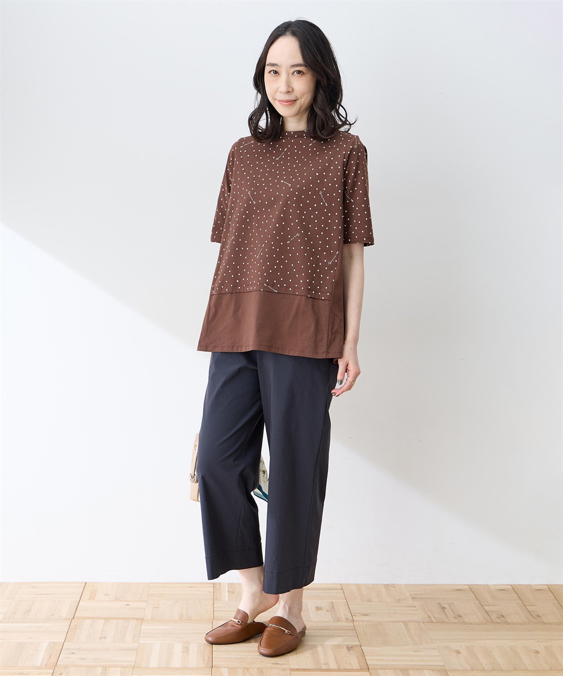 DECOY 【ひやさらコットン】ドットプリント5分袖Tシャツ【綿100％・接触冷感・UVカット】_sub_11