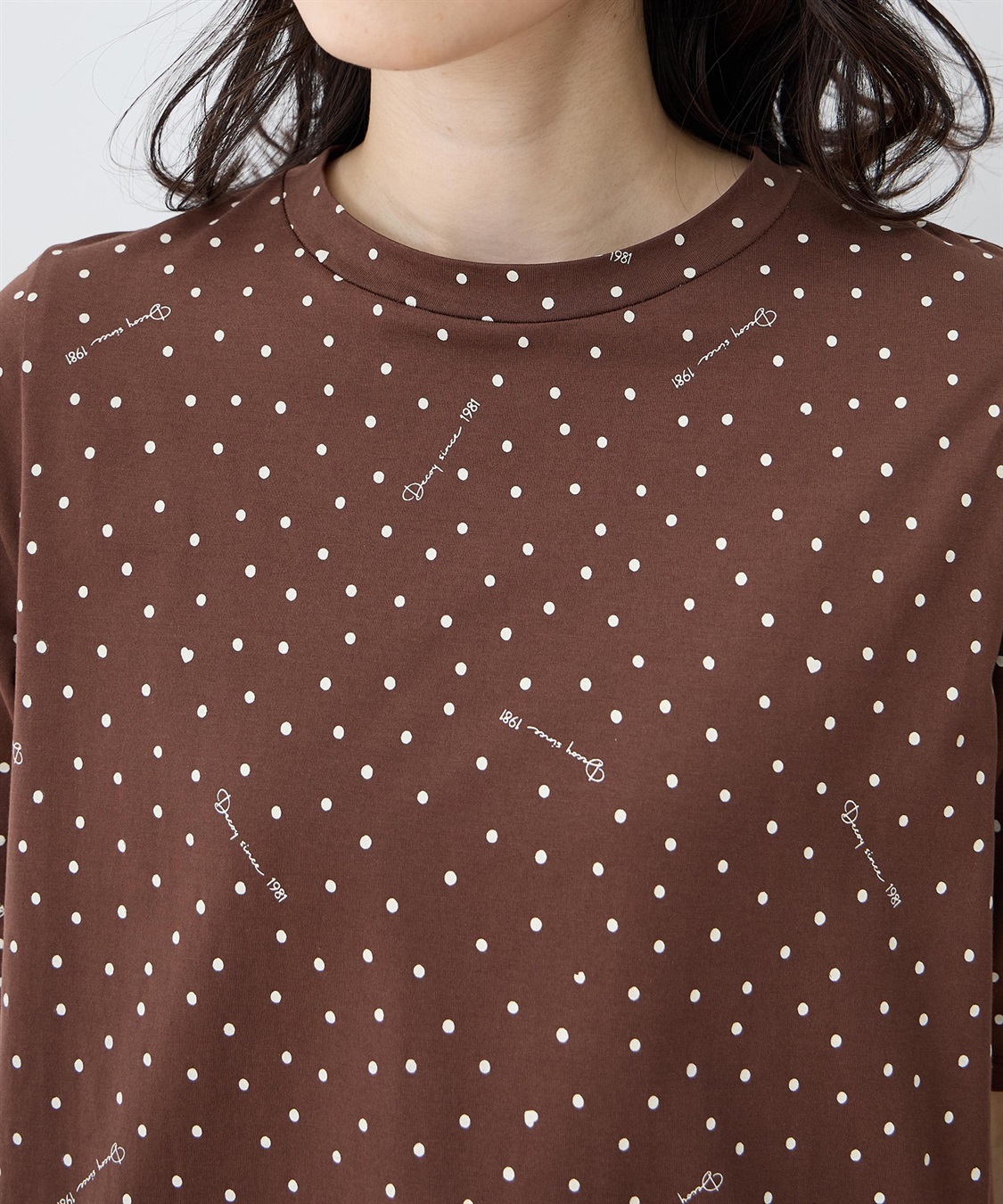 DECOY 【ひやさらコットン】ドットプリント5分袖Tシャツ【綿100％・接触冷感・UVカット】_sub_13