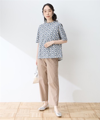 DECOY 【ひやさらコットン】バックタックペイズリープリント5分袖Tシャツ【綿100％・接触冷感・UVカット】_subthumb_8