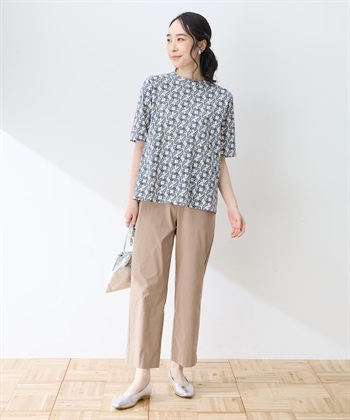 DECOY 【ひやさらコットン】バックタックペイズリープリント5分袖Tシャツ【綿100％・接触冷感・UVカット】_subthumb_9