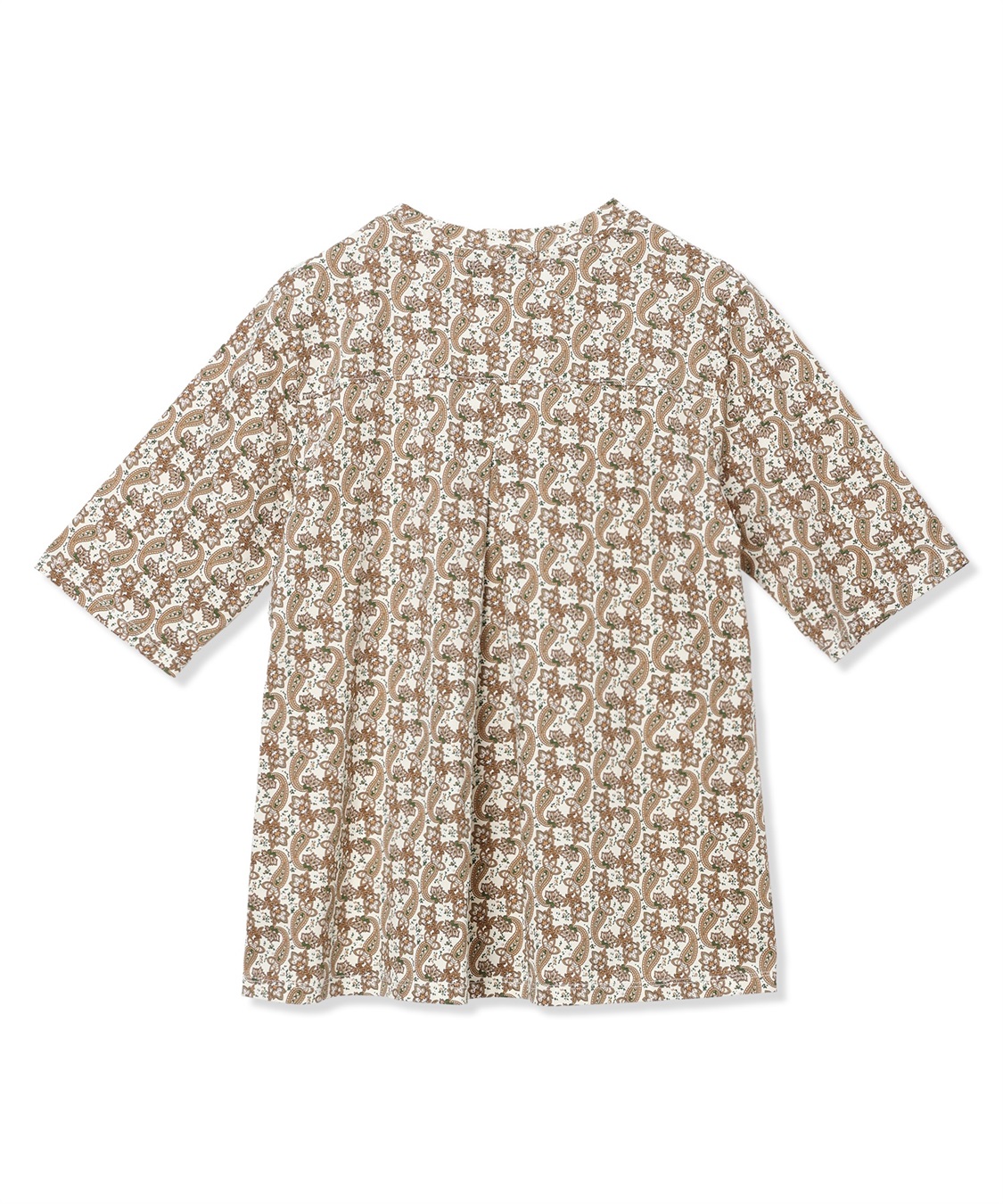 DECOY 【ひやさらコットン】バックタックペイズリープリント5分袖Tシャツ【綿100％・接触冷感・UVカット】_sub_16
