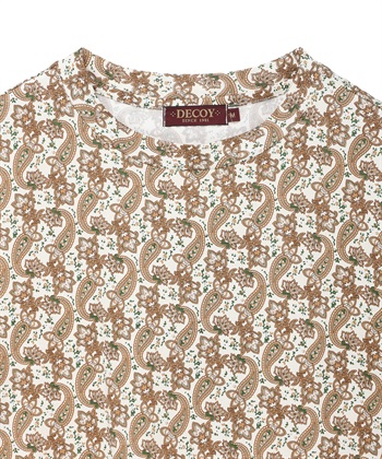 DECOY 【ひやさらコットン】バックタックペイズリープリント5分袖Tシャツ【綿100％・接触冷感・UVカット】_subthumb_17