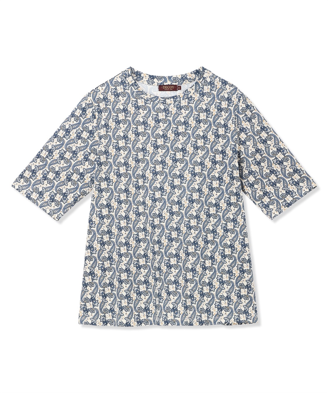DECOY 【ひやさらコットン】バックタックペイズリープリント5分袖Tシャツ【綿100％・接触冷感・UVカット】_sub_22