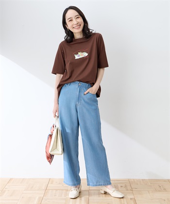 DECOY 【ひやさらコットン】モックネックベジタブルプリント5分袖Tシャツ【綿100％・接触冷感・UVカット】_subthumb_10