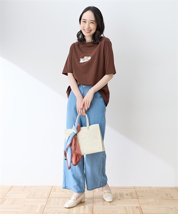 DECOY 【ひやさらコットン】モックネックベジタブルプリント5分袖Tシャツ【綿100％・接触冷感・UVカット】_subthumb_11