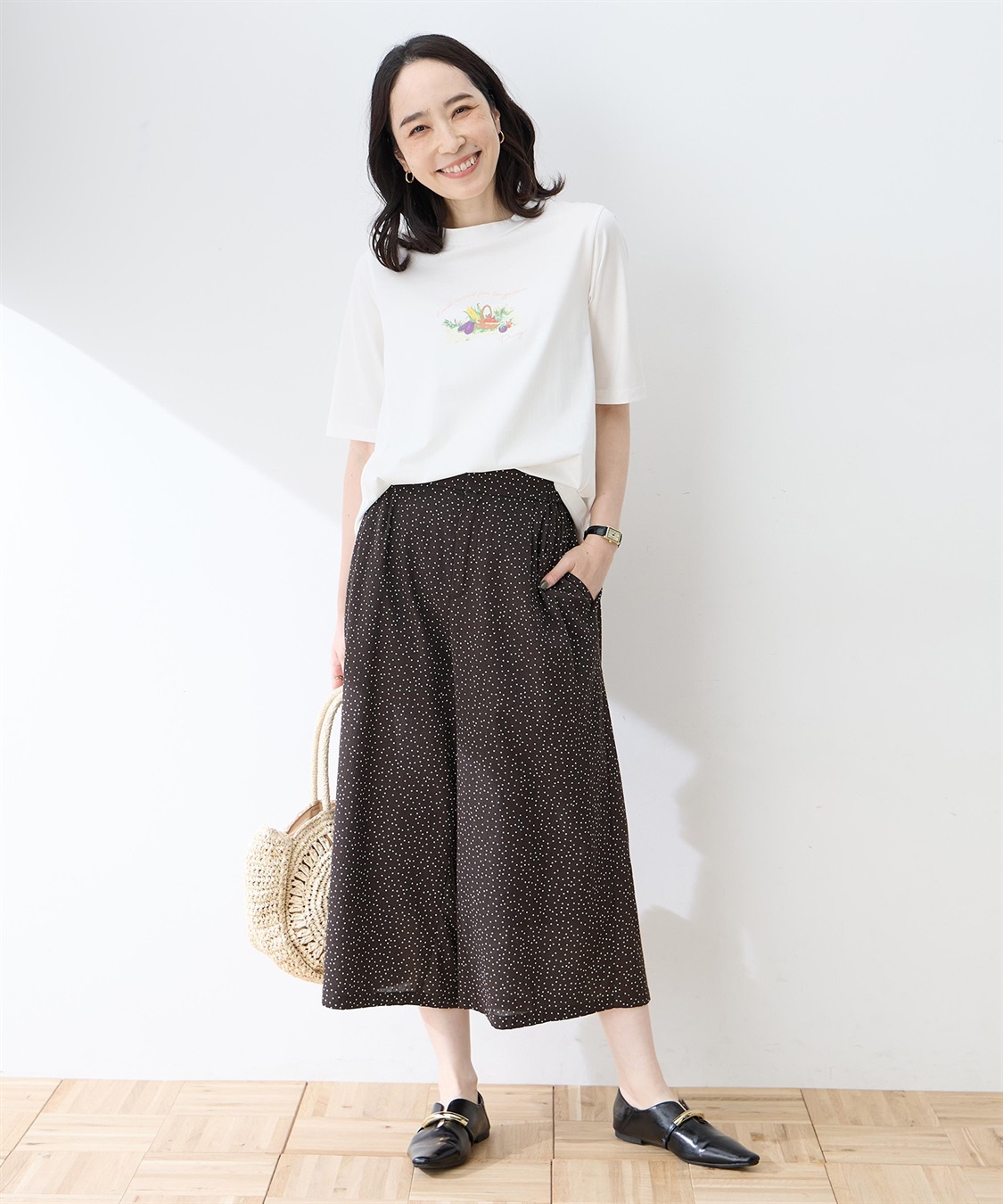 DECOY 【ひやさらコットン】モックネックベジタブルプリント5分袖Tシャツ【綿100％・接触冷感・UVカット】_sub_14