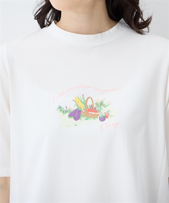 DECOY 【ひやさらコットン】モックネックベジタブルプリント5分袖Tシャツ【綿100％・接触冷感・UVカット】_subthumb_15