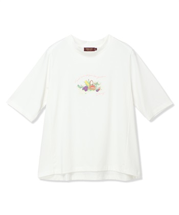 DECOY 【ひやさらコットン】モックネックベジタブルプリント5分袖Tシャツ【綿100％・接触冷感・UVカット】_subthumb_19