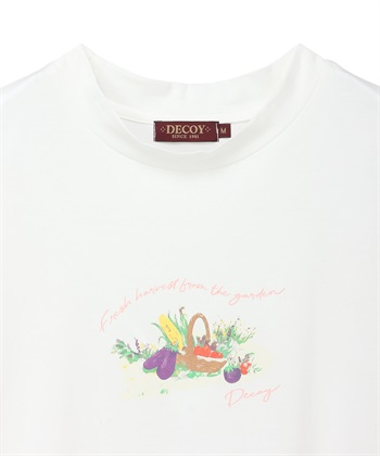 DECOY 【ひやさらコットン】モックネックベジタブルプリント5分袖Tシャツ【綿100％・接触冷感・UVカット】_subthumb_21