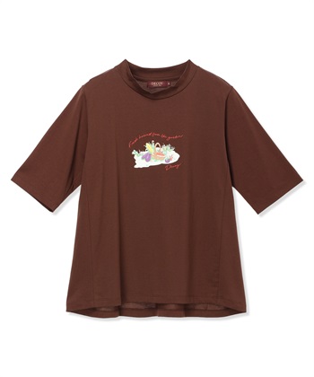 DECOY 【ひやさらコットン】モックネックベジタブルプリント5分袖Tシャツ【綿100％・接触冷感・UVカット】_subthumb_29