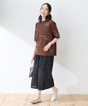 DECOY 【ひやさらコットン】メッセージプリントバックタック6分袖Tシャツ【綿100％・接触冷感・UVカット】_subthumb_7